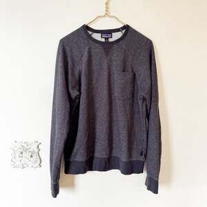 Patagonia Mahnya Charcoal Gray Terry Fleece Pocket Sweatshirt S